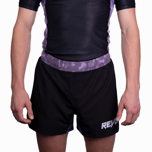 Revolt Purple Camo Fight Shorts