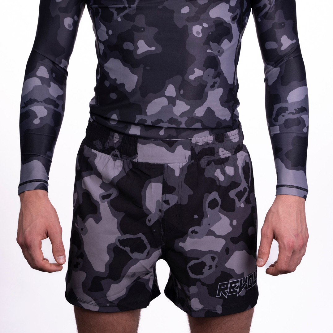 Kampfshorts Camo Schwarz