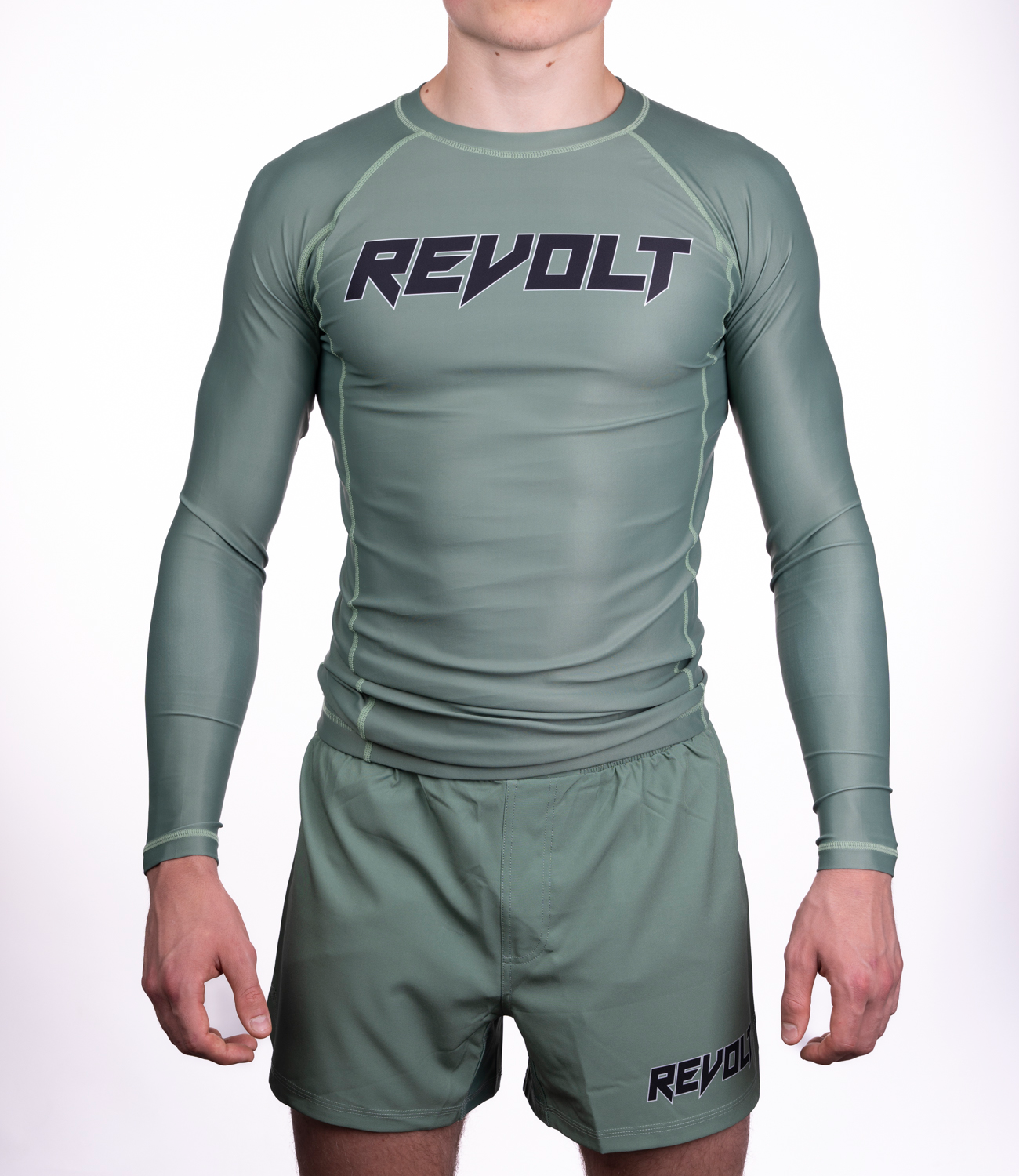 Langarm-Rashguard Grün