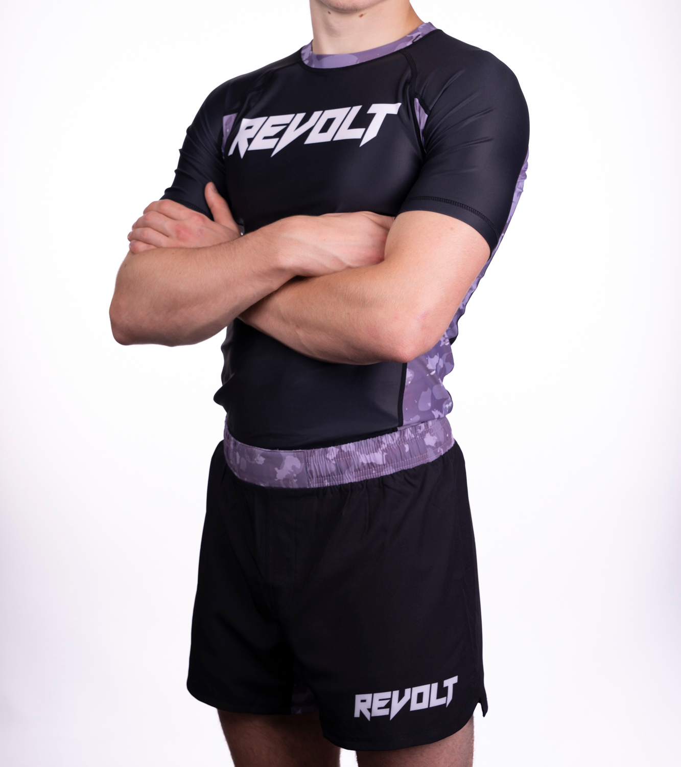 Short Sleeve Rashguard Camo Purple